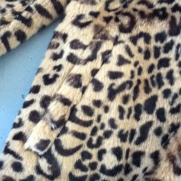 ZARA FAUX FUR LEOPARD COAT - XS - Picture 3 of 4